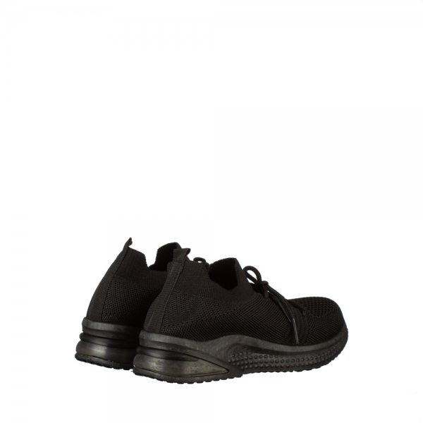 Παιδικά αθλητικά παπούτσια  μαύρα από ύφασμα Fantase, 4 - Kalapod.gr